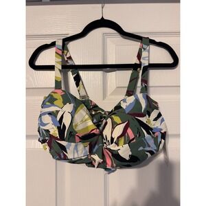 catalina bikini top Multicolor Size XL Twisted Front Removable Straps NWT